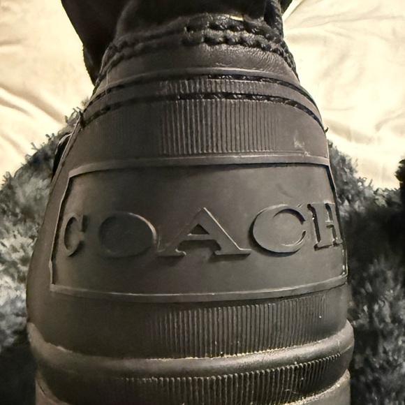 Vintage coach boots sz 8.5 monogram logo black canvas/sherpa Y2K - NWOT - Picture 10 of 15